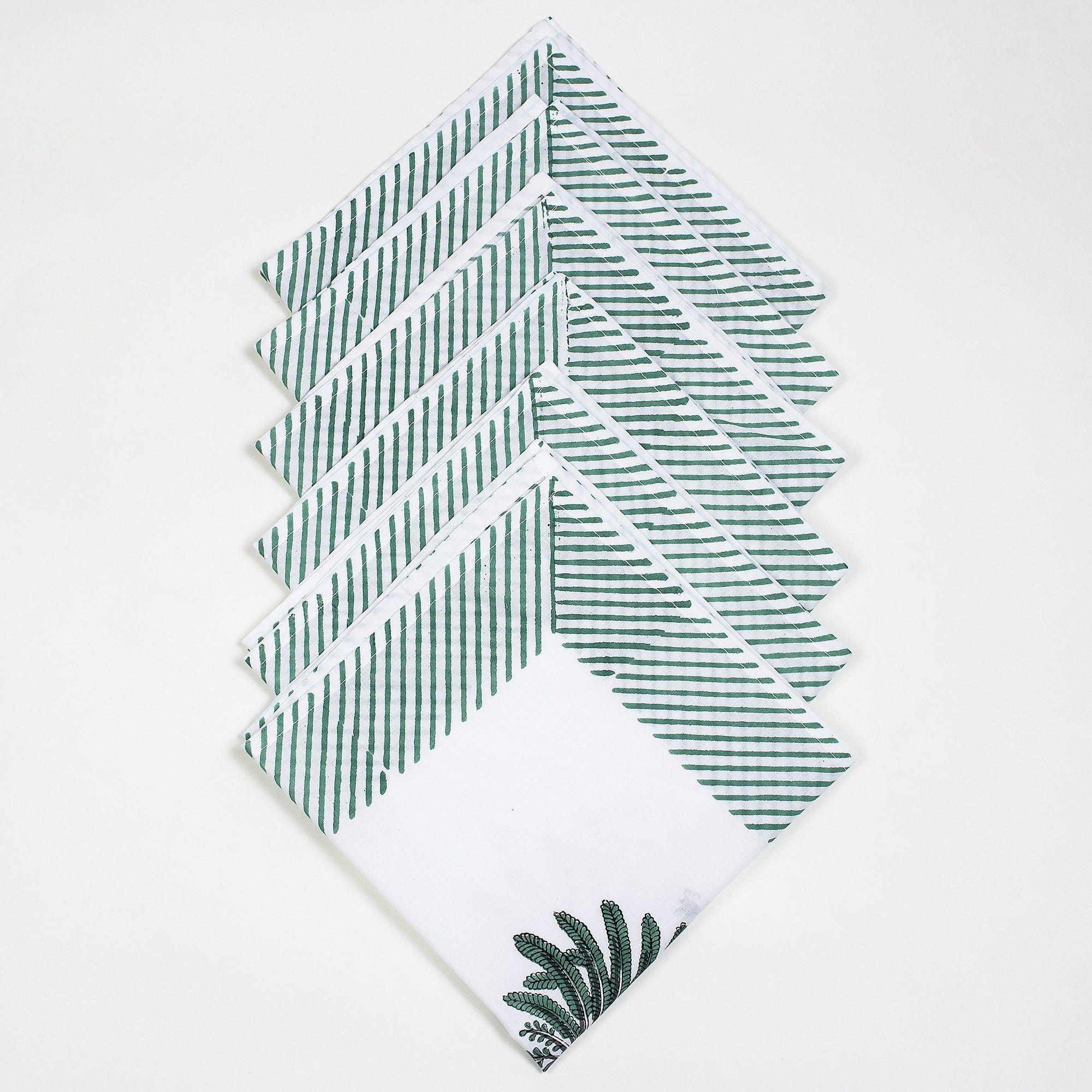 Beautiful Premium Hand Block Palm Tree Reusable Cotton Hanky